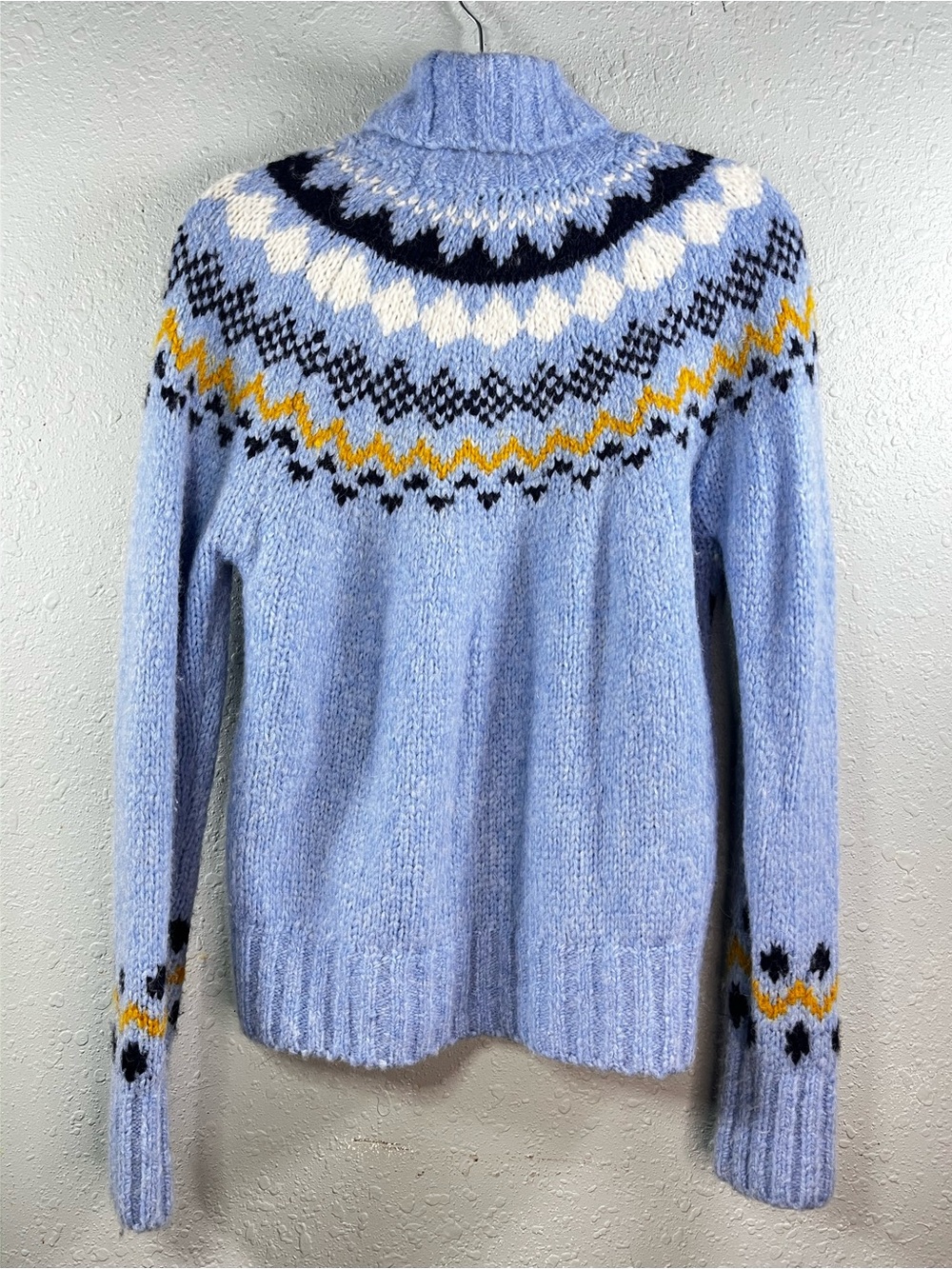 Derek Lam 10 Crosby Alpaca Merino Fair Isle Turtleneck Sweater XS - Picture 3 of 10